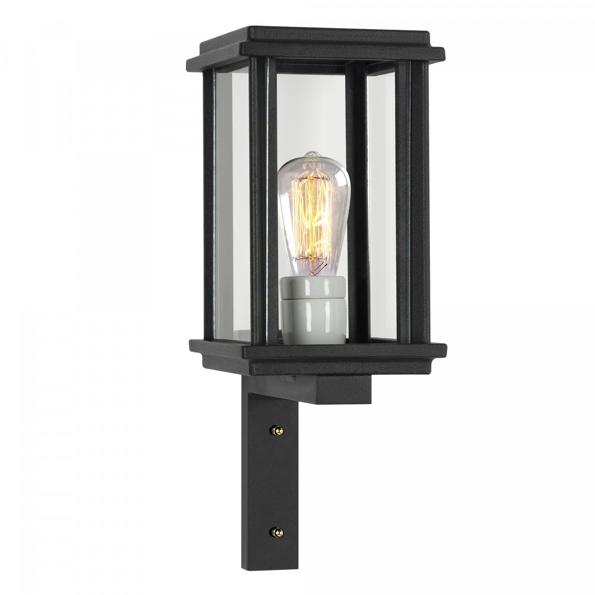 Buitenlamp strak klassiek van KS Verlichting de wandlamp Capital S op steun zwart