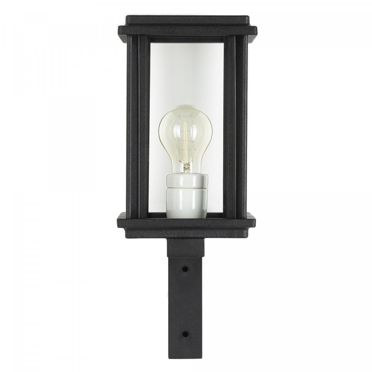 Buitenlamp strak klassiek van KS Verlichting de wandlamp Capital S op steun zwart