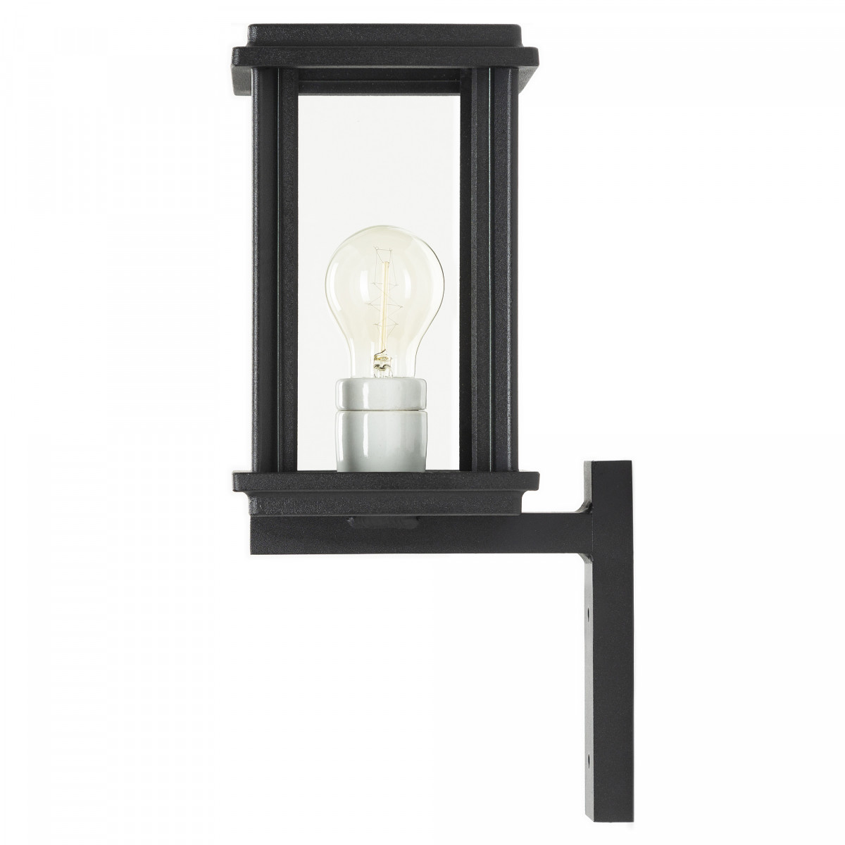 Buitenlamp strak klassiek van KS Verlichting de wandlamp Capital S op steun zwart