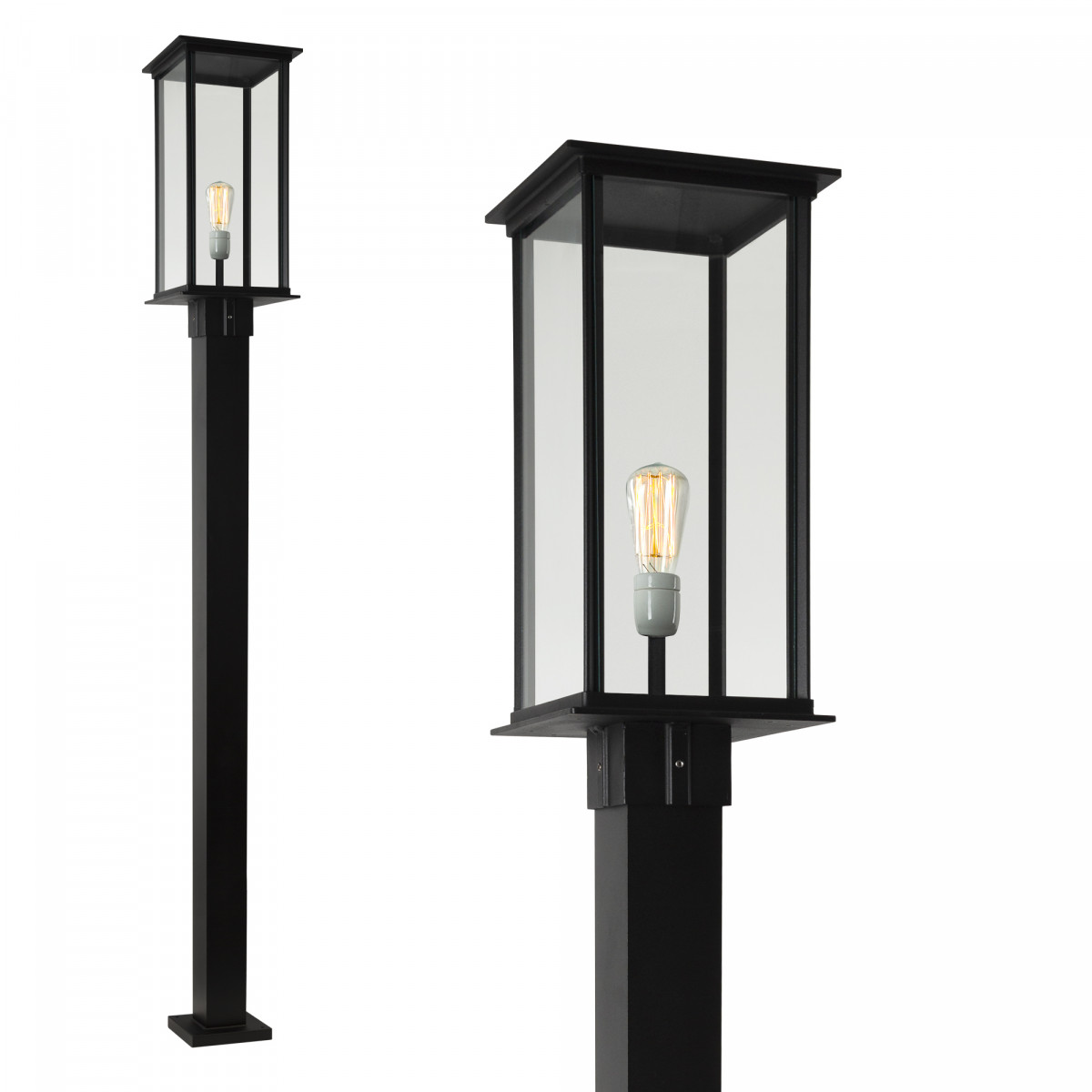 Tuinlamp Capital lantaarn 1 lichts zwart kwaliteitsverlichting van KS Verlichting exclusieve tuinverlichting sfeervol en functioneel
