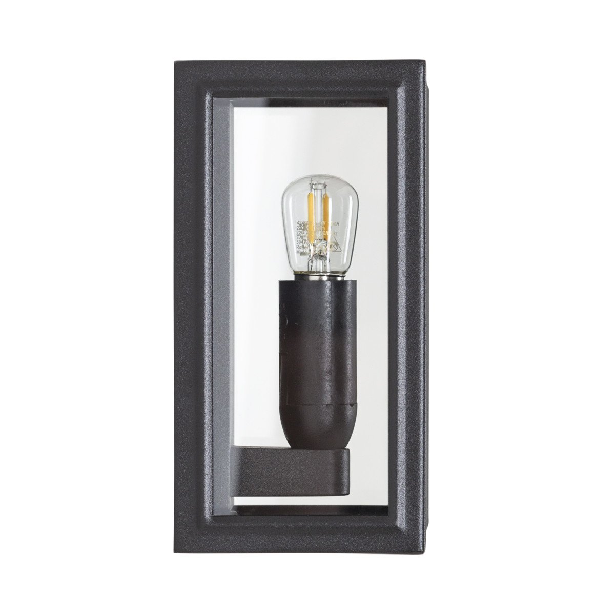 verandalamp, buitenlamp Buitenlamp Spark zwart, strak vormgegeven trendy buitenverlichting voor aan de muur van KS Verlichting