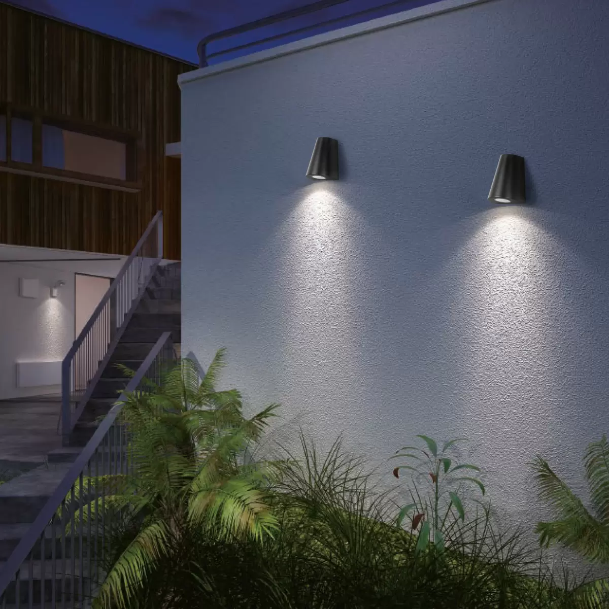 Wandspot Cone Downlighter - buitenlamp roest kleurig - moderne wandverlichting voor buiten| KS Verlichting
