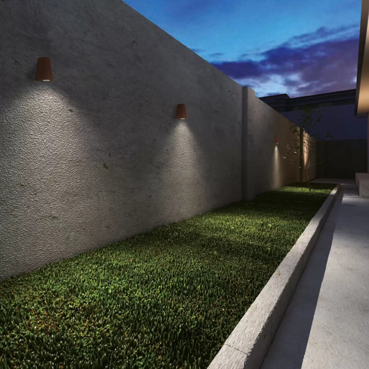 Wandspot Cone buitenlamp roest kleurig - moderne wandverlichting voor buiten| site KS Verlichting