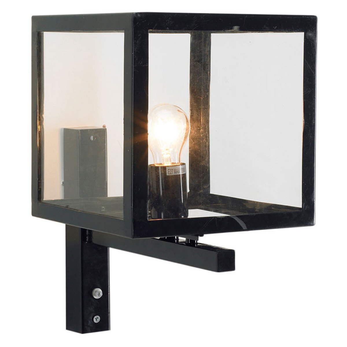 7274D4 Buitenlamp Loosdrecht – Strakke wandlamp met heldere beglazing 